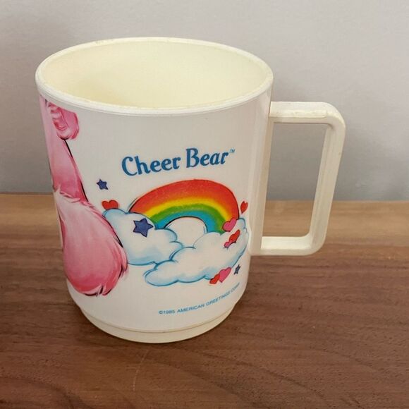VINTAGE 1985 DEKA PLASTICS CARE BEAR CHEER BEAR PLASTIC MUG CUP - Picture 7 of 7